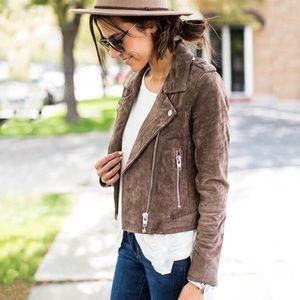 Mango Genuine Leather Cropped Suede Jacket XS